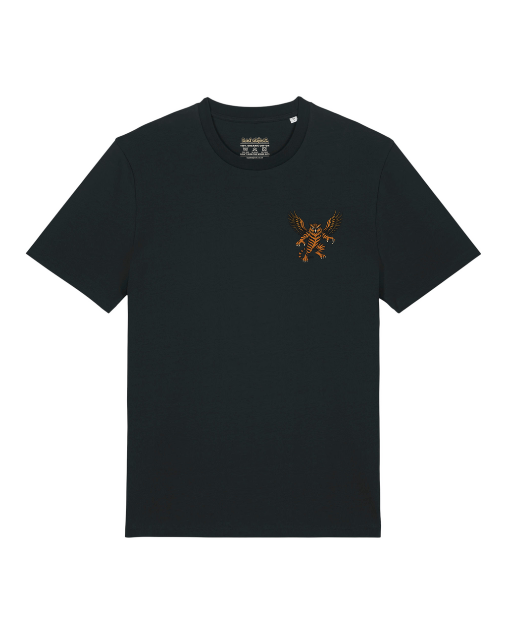 Dream Hunter Black Classic T-shirt, front view showing the small chest print