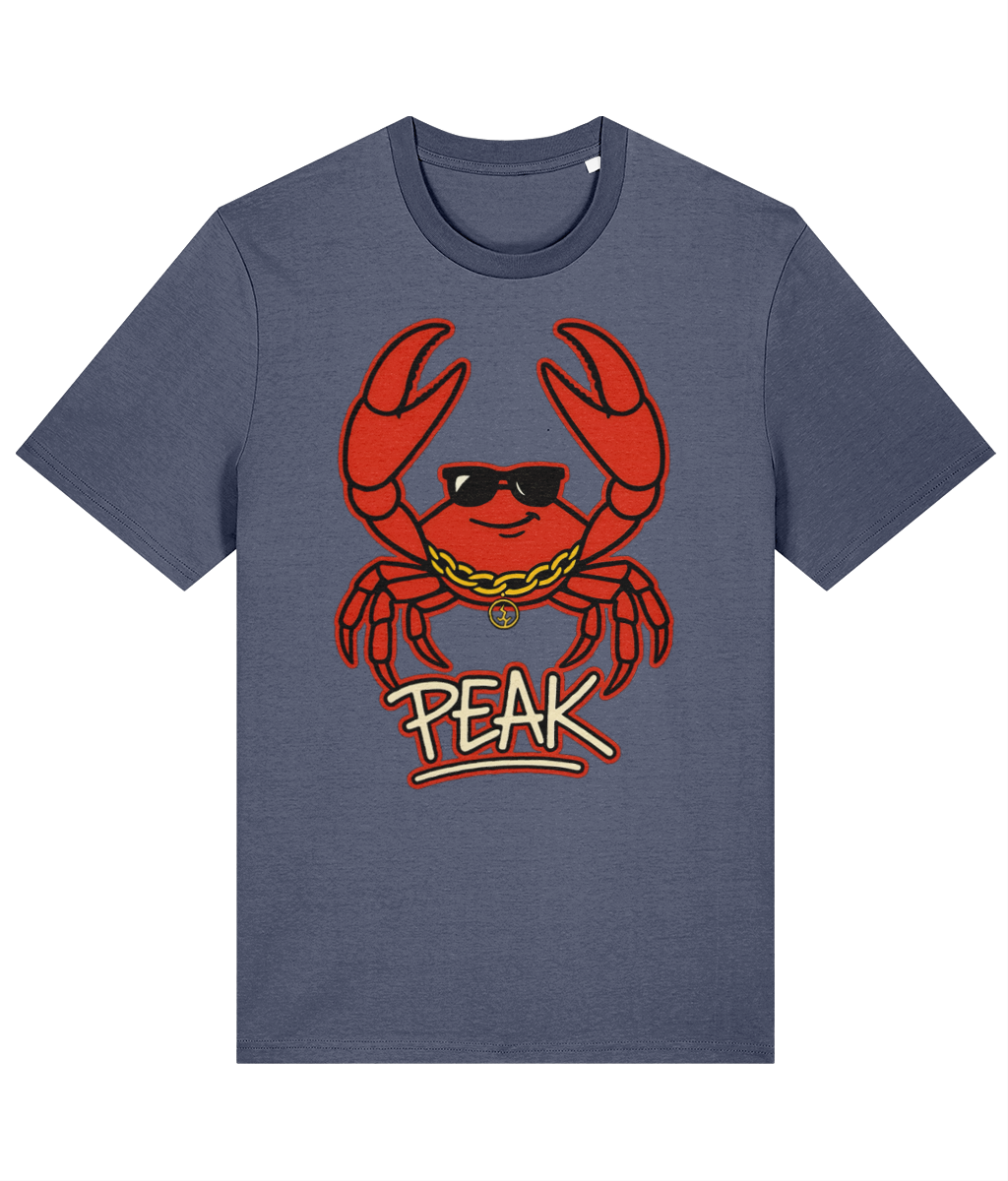 Peak Side Walker Classic T-Shirt — Blue Grey, Inkthreadable front product preview