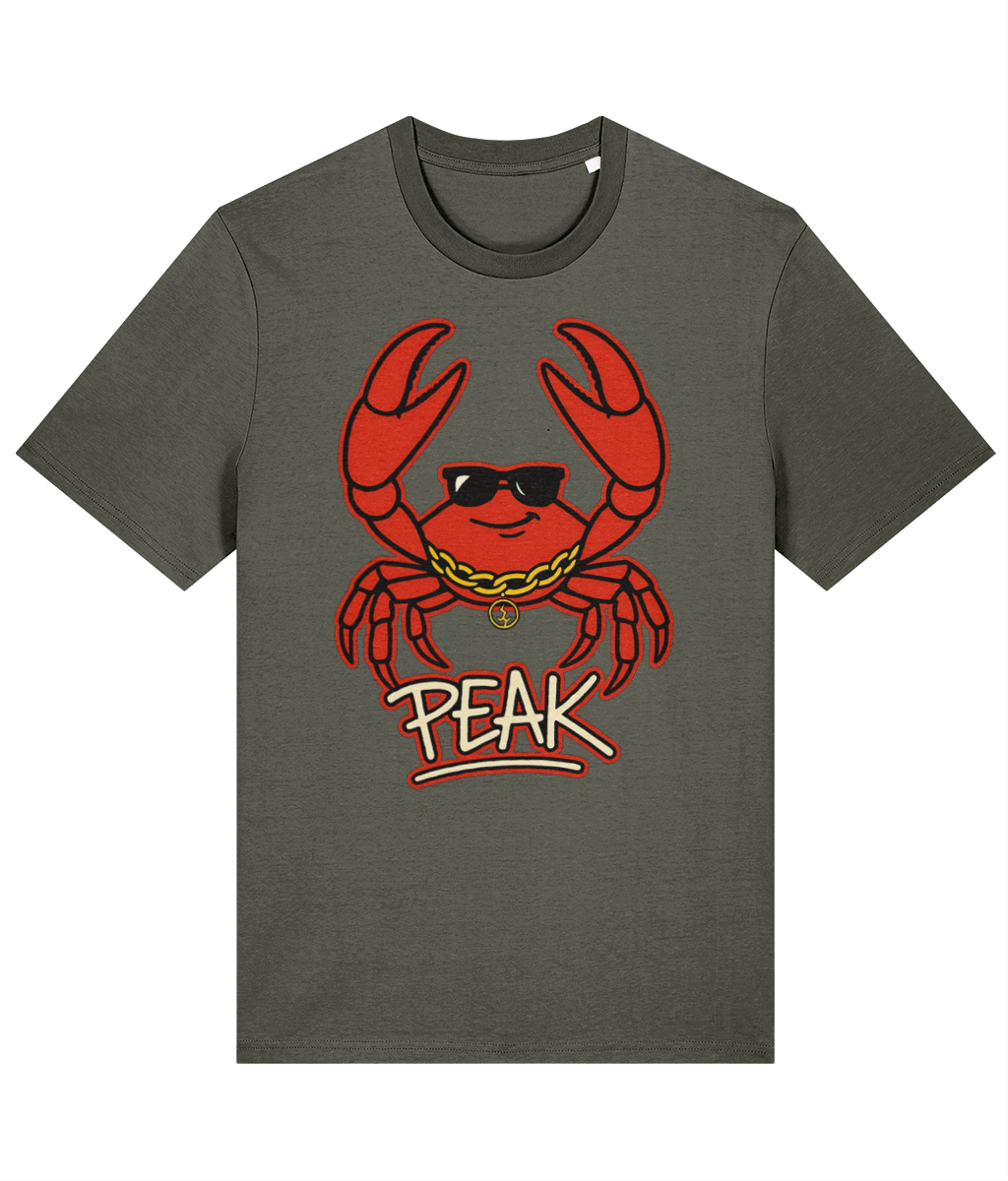 Peak Side Walker Classic T-Shirt — Khaki, Inkthreadable front product preview