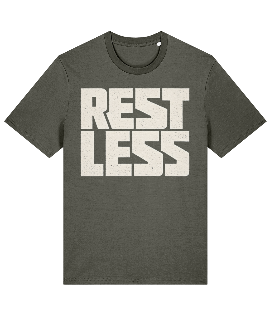 Rest Less Classic Fit T-Shirt — Khaki — front print
