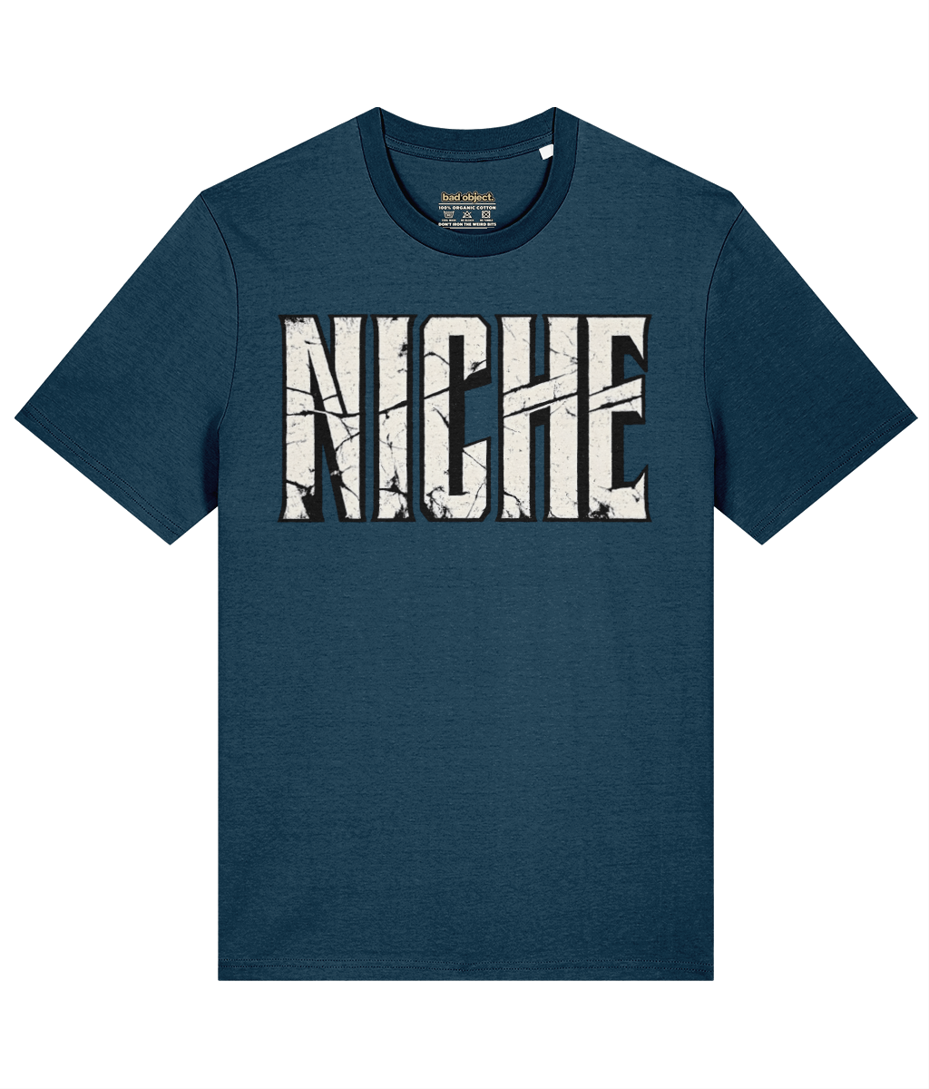 Niche T-Shirt | Classic Fit — front view with illustrative inside-neck print