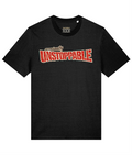 Occasionally Unstoppable T-Shirt | Classic Fit — front view with illustrative inside-neck print