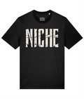 Niche T-Shirt | Classic Fit — front view with illustrative inside-neck print