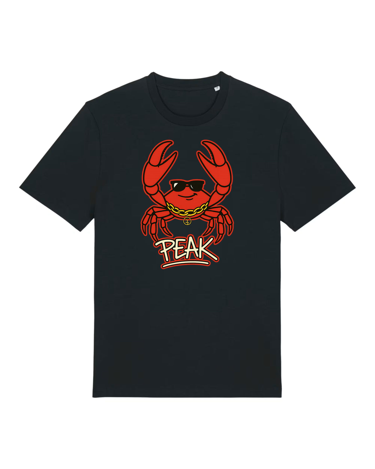 Peak Side Walker T-Shirt | Classic Fit — Black — front print on Stanley/Stella Creator 2.0