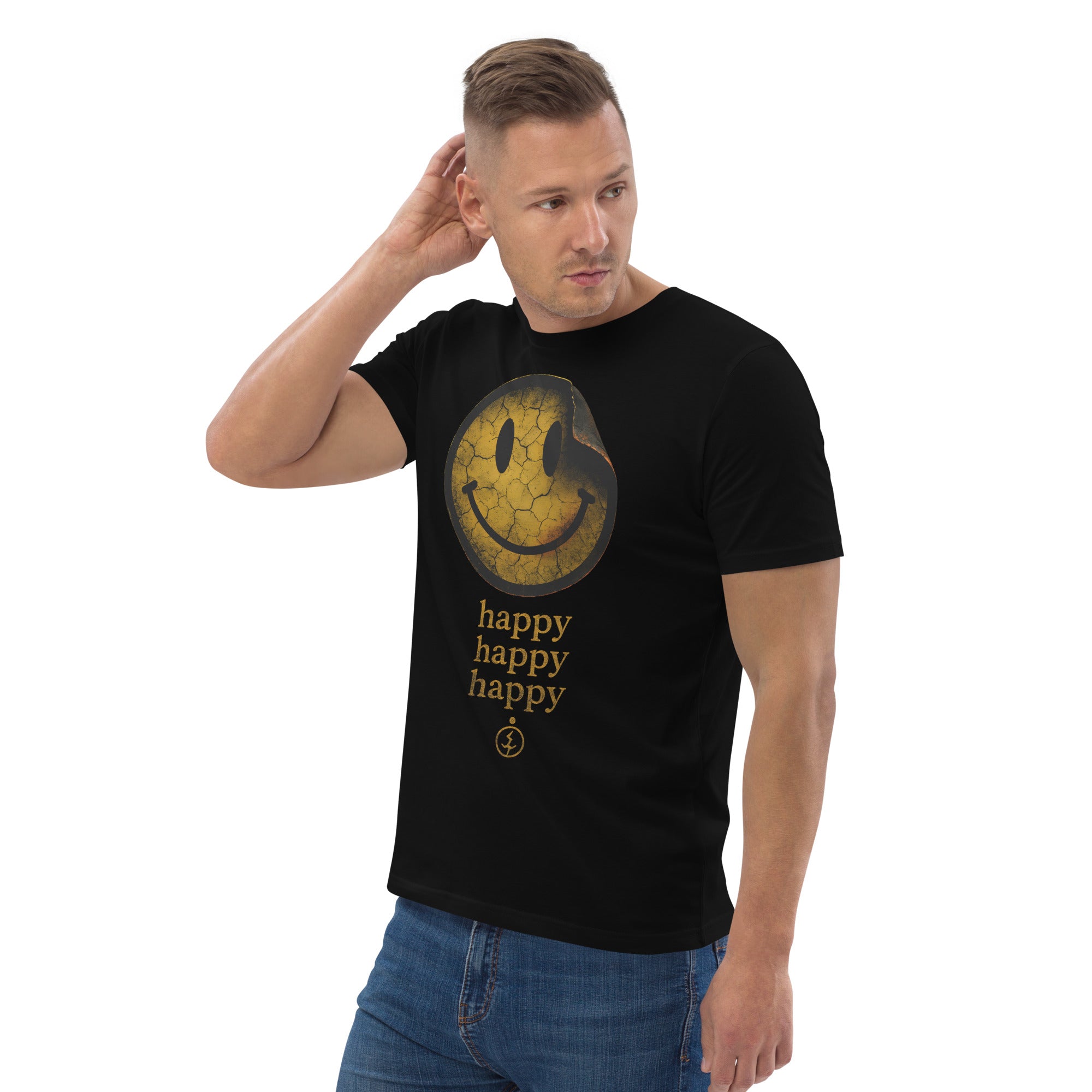 happy happy happy - Unisex organic cotton t-shirt