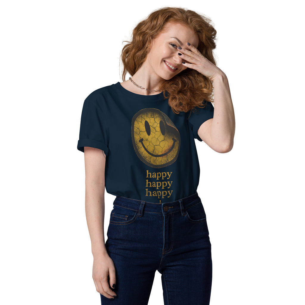 happy happy happy - Unisex organic cotton t-shirt