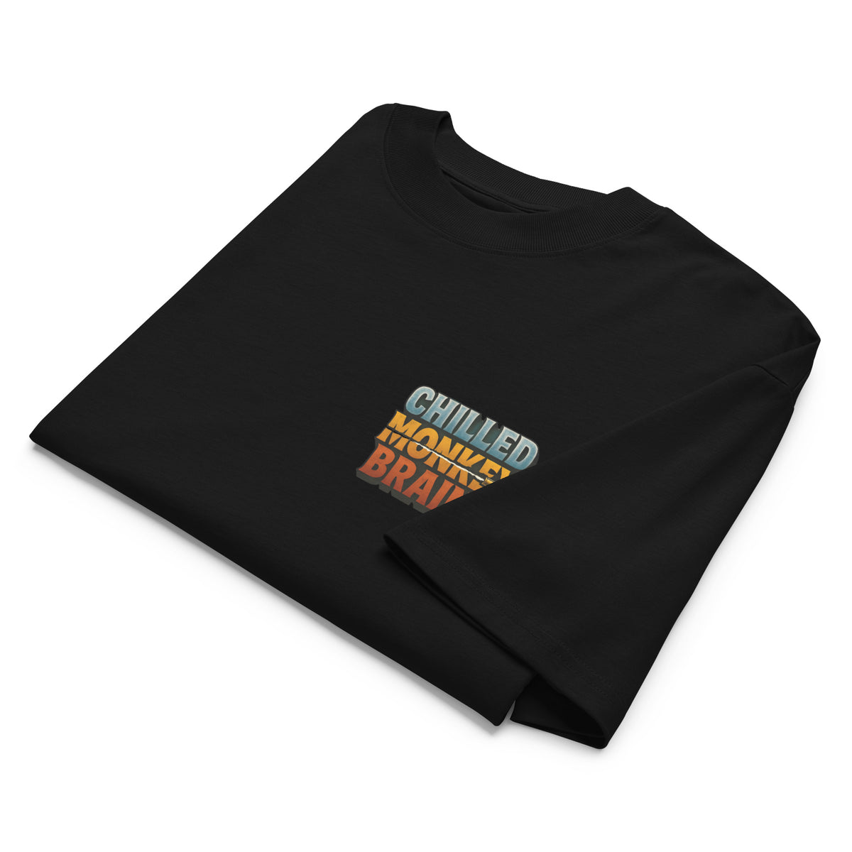 Chilled Monkey Brains oversized graphic T-shirt in Black, front view